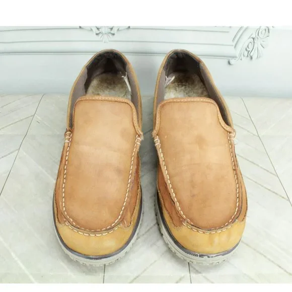 LL Bean All Week Brown Leather Slip On Moccasin Slipper Shoes Size 11 - Picture 5 of 9